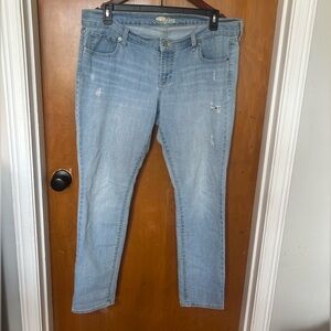 Old Navy The Diva Skinny Jeans Distressed Light Wash 14 Regular